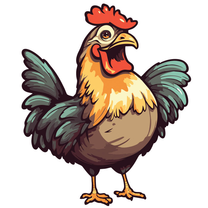 Ayam jago kartun png