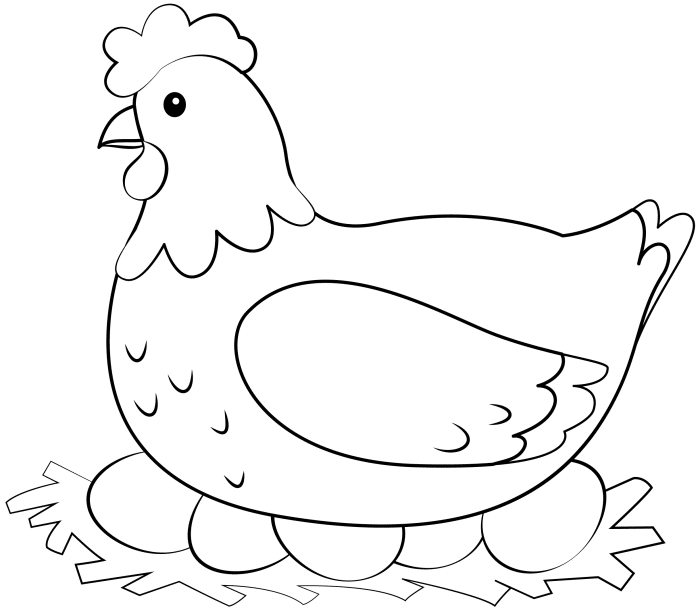 Mewarnai gambar ayam